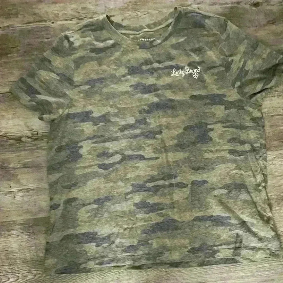 Lucky Brand Super Soft Tee Camo' Graphic Print T-Shirt - Picture 1 of 4